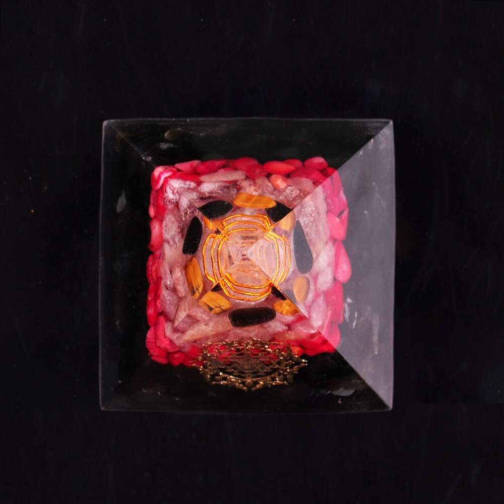 Orgonite Pyramid Natural Colorful Energy Crystal Generator  Chakra Healing Meditationa Orgone Fengshui Ornaments